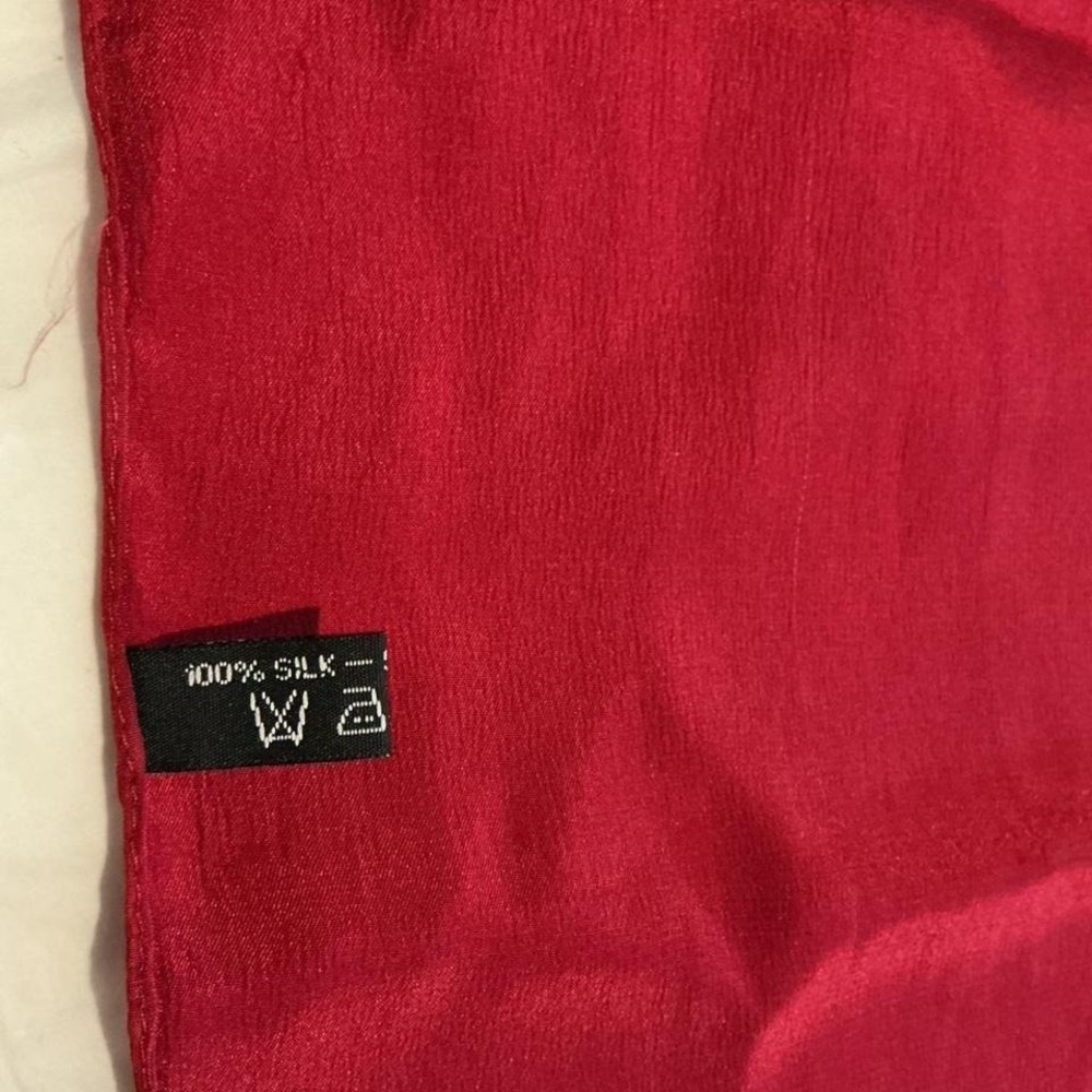 Unbranded Silk Scarf OS‎ Red Excellent Floral Embroidered Evening Shawl Wrap - Picture 3 of 8